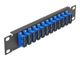 DELOCK 10" LWL Patchpanel 12 Port SC Duplex blau 1HE schwarz