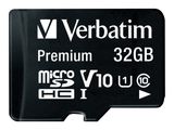 SD MicroSD Card 32GB Verbatim SDHC Premium Class10 + Adapte retail