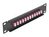DELOCK 10" LWL Patchpanel 12 Port LC Duplex violett 1 HE