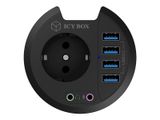 Hub 4-Port IcyBox USB 3.0 IB-Hub1430 Tisch-Hub extern retail