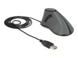 DELOCK ergonom. Maus vertikal optisch 5-Tasten + 1.8m Kabel