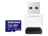 SD MicroSD Card 256GB Samsung SDXC PRO Plus (2023) Reader retail