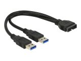 DELOCK USB3.0 Kabel Pinheader 19pin -> 2x A St/St 0.2