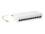 Logilink Patchpanel Tisch/Wand Cat.6 STP 12 Ports,lichtgrau