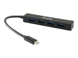 Equip USB-Hub 4-Port 3.2/C->4x3.0 5Gbps o.Netzteil sw