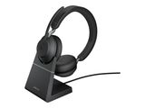 Jabra Headset Evolve2 65 MS Duo, inkl. Link 380a & Ladestat.