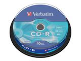 CD-R Verbatim 700MB 10pcs Pack 52x Spindel extra protection retail