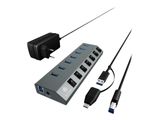 Hub 7-Port IcyBox USB 3.0 IB-HUB1701-C3 7 Ladeports
