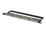 DIGITUS Patchpanel 0,5HE 24-Port Cat6 geschirmt schwarz