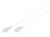 DIGITUS CAT 6 U/UTP Slim Patchkabel, 1m, grau