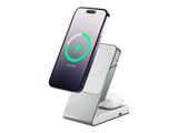 Alogic Ladegerät univers. 2in1 mit Halterung MagSafe+QI weiß