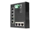 DIGITUS Switch Ind. 8-Port Gigabit Flat Unmanaged schwar