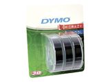 DYMO Prägeband 3er Packung 9mmx3.0m schwarz glänzend Blister