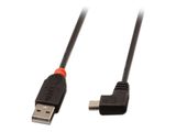 LINDY USB 2.0 Kabel Typ A/Mini-B 90° gewinkelt M/M 1m