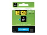 DYMO D1 Schriftband 9mmx7.0m schwarz->gelb