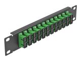 DELOCK 10" LWL Patchpanel 12 Port SC Duplex grün 1HE schw.