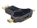 DELOCK 3 in 1 Monitoradapter USB-C/DisplayPort/mini DisplayP