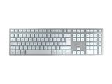 CHERRY TAS KW 9100 SLIM FOR MAC Wireless DE-Layout silver/w