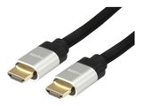 Equip HDMI UHS E.Gewebe 2.1 A-A St/St 2.0m 8K60Hz HDR sw