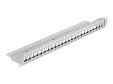 DELOCK Patchpanel 1HE 24 Keystone Ports grau