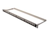 DIGITUS Patchpanel 0,5HE 24-Port Modular geschirmt schwarz