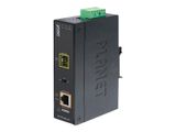 PLANET IP30 10/100/1000T to SFP Gbit Conv. with PoE