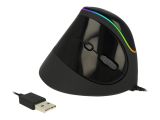 DELOCK Ergonomische USB Maus vertikal - RGB Beleuchtung