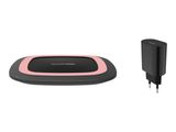 RealPower Ladegerät FreeCharge-10 + Adapter schwarz/rosa