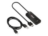 Club3D Adapter HDMI + MicroUSB > DP 4K120Hz aktiv St/Bu retail