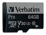 SD MicroSD Card 64GB Verbatim SDXC Pro Class 10 + Adapter retail