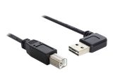 DELOCK Easy USB Kabel A 90° -> B St/St 1.00m schwarz