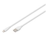 DIGITUS USB 2.0 Kabel Typ A-Lightning Silikon 1m MFI weiß