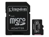 SD MicroSD Card 64GB Kingston SDXC Canvas+ (Class10) m.Adap retail