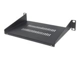 INTELLINET 10" Fachboden 150mm Frontmont. 1HE perforiert sw