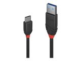 LINDY USB 3.1 Kabel Typ A/C 3A Black Line M/M 0.5m