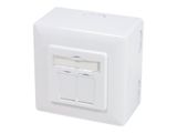 Logilink CAT 6 Auf und Unterputzdose vollgeschirmt RAL 9003