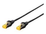 DIGITUS Patchkabel Cat6a S/FTP 2xRJ45 3.0m schw Hebelschutz