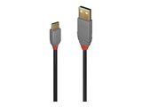 LINDY USB 2.0 Kabel Typ A/C Anthra Line M/M 1m