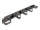 DELOCK 19" Kabelmanagement Rangierpanel 5 Bügel 1HE grau