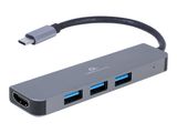 gembird 3-Port USB Typ-C 2-in-1 Kombi Adapter (Hub+HDMI)