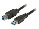 EFB USB3.0 Anschlusskabel A-B,St-St,3m,schwarz,Classic