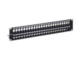 Equip Patchpanel 48x Cat6A 19" FTP 1HE Keystone Montage sw