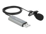DELOCK Krawatten Lavalier Mikro omnidirek. 24Bit/192kHz Clip