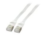 EFB RJ45 Flachpatchkabel U/FTP, Cat.6A, PVC, 0.25m, weiß