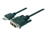 DIGITUS HDMI-Adapterkabel HDMI->DVI Full-HD 2m schwarz