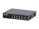 INTELLINET 6-Port PoE Powered Gbit PoE+ Switch Passthr. 60W