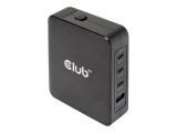 Club3D Ladegerät 3xUSB Typ C, 1xUSB Typ A, PD 140W, GaN retail