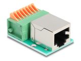 DELOCK RJ45 Buchse zu Terminalblock mit Drucktaster Cat.5e
