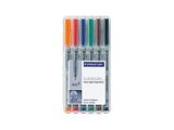 STAEDTLER Folienstift Lumocolor F nonperm 6St