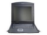 DIGITUS Modulare Konsole 17"TFT,8-Port KVM&Touchpad,Schweiz
